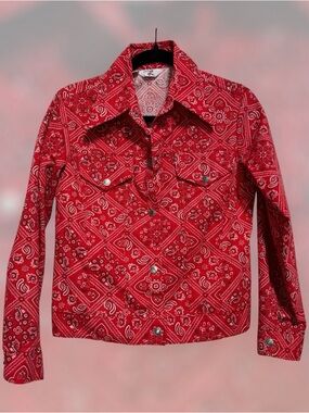 Levi's Vintage 70s Bandana Print Jacket in Red/White